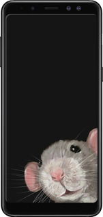 TPU чехол The Peeking Rat для Samsung Galaxy A8 2018 A530F - 6442b-1344 изображение 