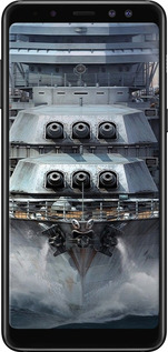 TPU чехол Линкор, world of tanks, wargaming, военный корабль для Samsung Galaxy A8 2018 A530F - 6453b-1344 изображение 
