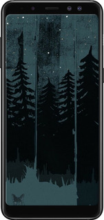 TPU чехол Лиса и ночной лес для Samsung Galaxy A8 2018 A530F - 6481b-1344 изображение 