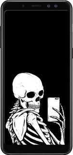 TPU чехол Скелет делает Selfie для Samsung Galaxy A8 2018 A530F - 6535b-1344 изображение 