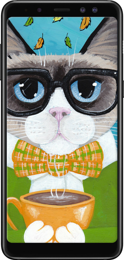 TPU чехол Cat&Coffee для Samsung Galaxy A8 2018 A530F - 4053b-1344 изображение 