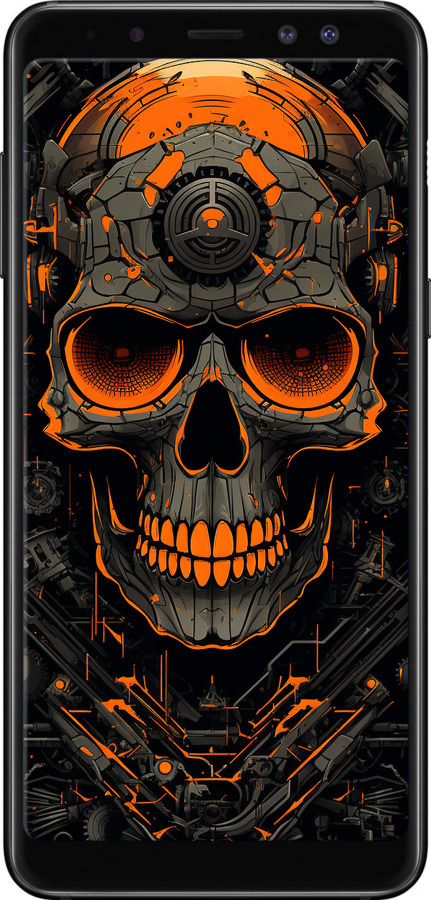 TPU чехол Череп для Samsung Galaxy A8 2018 A530F - 5952b-1344 изображение 