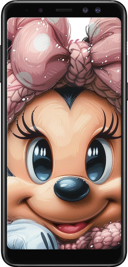 TPU чехол Мінні Маус з бантиком для Samsung Galaxy A8 2018 A530F - 6055b-1344 изображение 