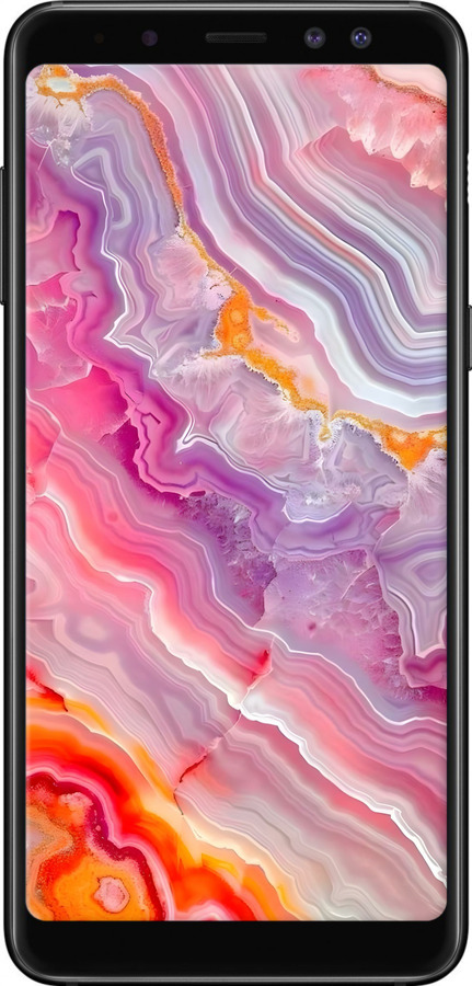 TPU чехол Мрамор 2 для Samsung Galaxy A8 2018 A530F - 6307b-1344 изображение 