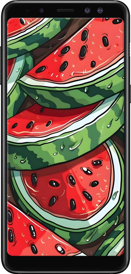 TPU чехол Арбуз для Samsung Galaxy A8 2018 A530F - 6315b-1344 изображение 