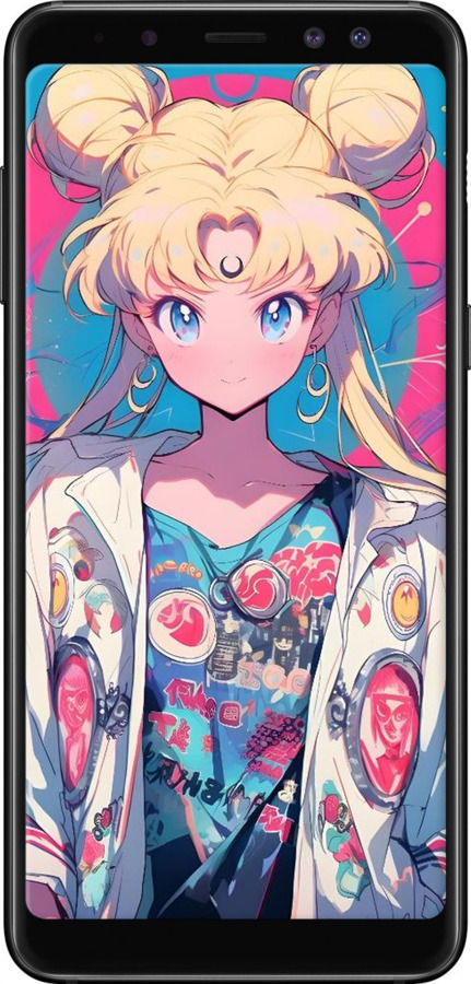 TPU чехол Сейлор Мун 2 для Samsung Galaxy A8 2018 A530F - 6351b-1344 изображение 