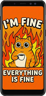 Силіконовий чехол Funny Cat для Samsung Galaxy A8 2018 A530F - 6786u-1344 изображение 