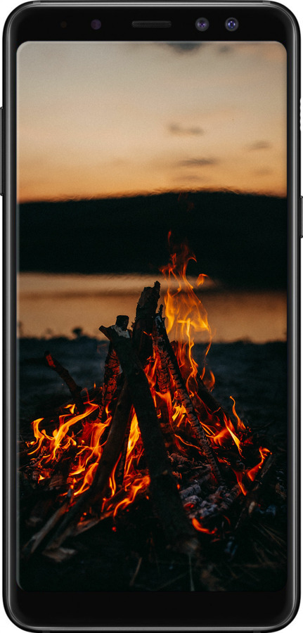 Силіконовий чехол Вогонь для Samsung Galaxy A8 2018 A530F - 6021u-1344 изображение 