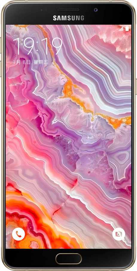 Силіконовий чехол Мрамор 2 для Samsung Galaxy A8 A8000 - 6307u-135 изображение 