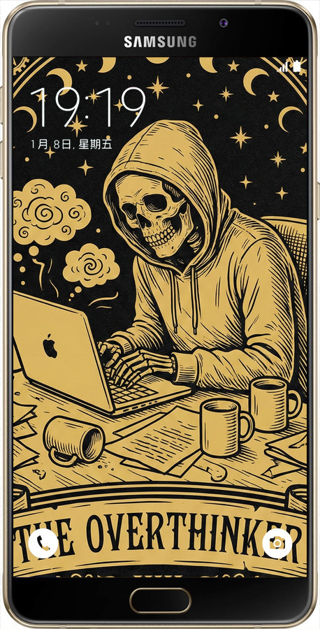 Силіконовий чехол The Overthinker для Samsung Galaxy A8 A8000 - 6774u-135 изображение 
