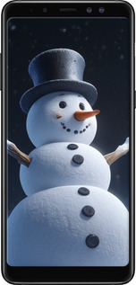 TPU чехол Сніговик для Samsung Galaxy A8 Plus 2018 A730F - 5826b-1345 изображение 
