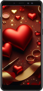 TPU чехол Сердечки v3 для Samsung Galaxy A8 Plus 2018 A730F - 5833b-1345 изображение 