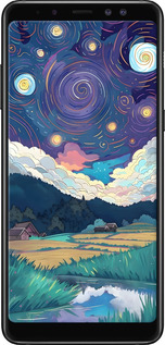 TPU чехол Креативный арт для Samsung Galaxy A8 Plus 2018 A730F - 6322b-1345 изображение 