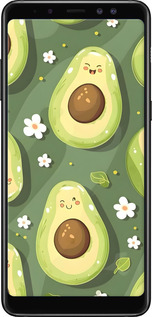 TPU чехол Авокадо для Samsung Galaxy A8 Plus 2018 A730F - 6380b-1345 изображение 