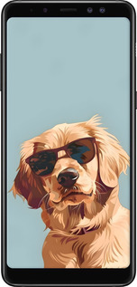 TPU чехол Пес в очках для Samsung Galaxy A8 Plus 2018 A730F - 6381b-1345 изображение 