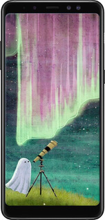 TPU чехол Привидение и звезды для Samsung Galaxy A8 Plus 2018 A730F - 6443b-1345 изображение 