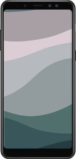TPU чехол С фиолетовым и бирюзовым ретро-стилем и волнами для Samsung Galaxy A8 Plus 2018 A730F - 6533b-1345 изображение 