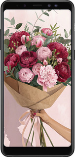 TPU чехол Пионы 1 для Samsung Galaxy A8 Plus 2018 A730F - 6705b-1345 изображение 