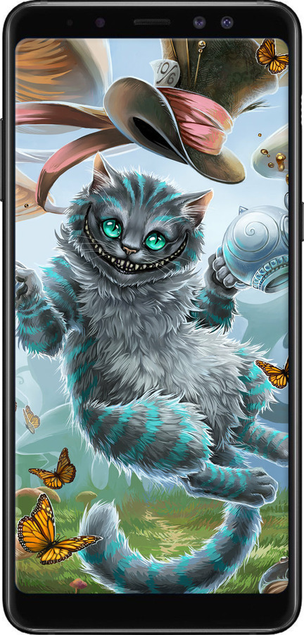 TPU чехол Чеширский кот 2 для Samsung Galaxy A8 Plus 2018 A730F - 3993b-1345 изображение 