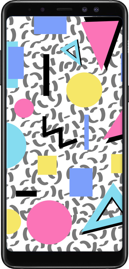 TPU чехол Color shapes для Samsung Galaxy A8 Plus 2018 A730F - 4893b-1345 изображение 