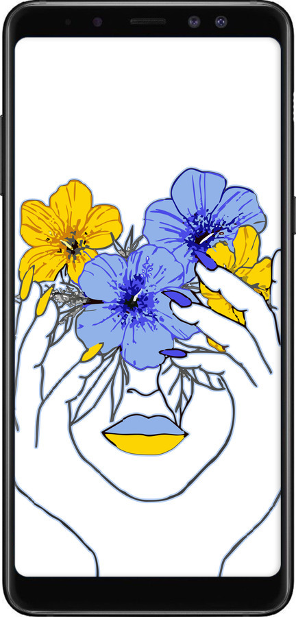 TPU чехол Девушка v4 для Samsung Galaxy A8 Plus 2018 A730F - 5276b-1345 изображение 