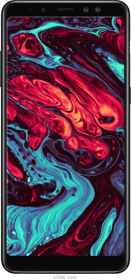 TPU чехол Синя червона абстакція для Samsung Galaxy A8 Plus 2018 A730F - 5339b-1345 изображение 