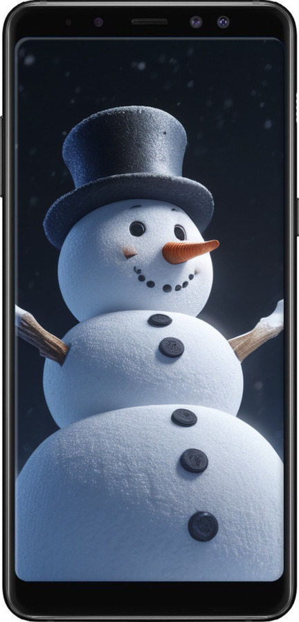 TPU чехол Сніговик для Samsung Galaxy A8 Plus 2018 A730F - 5826b-1345 изображение 