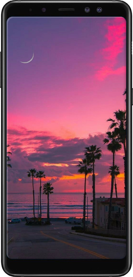 TPU чехол Пальмы для Samsung Galaxy A8 Plus 2018 A730F - 5873b-1345 изображение 