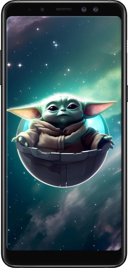 TPU чехол Малышь йода для Samsung Galaxy A8 Plus 2018 A730F - 6294b-1345 изображение 