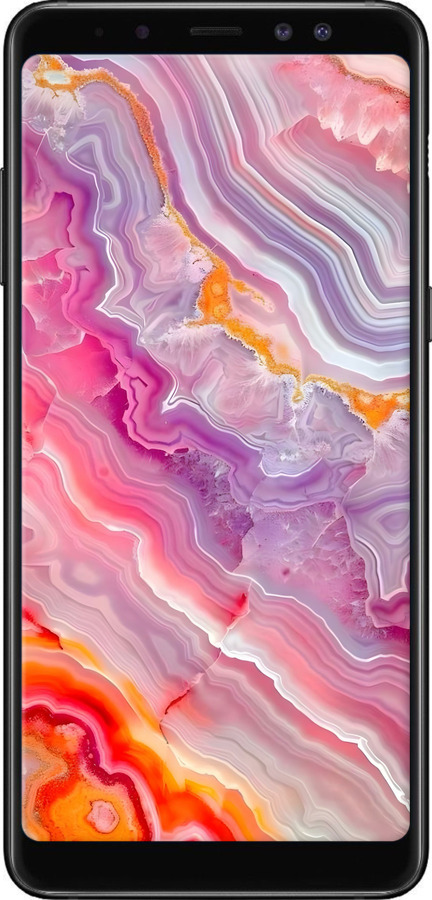 TPU чехол Мрамор 2 для Samsung Galaxy A8 Plus 2018 A730F - 6307b-1345 изображение 