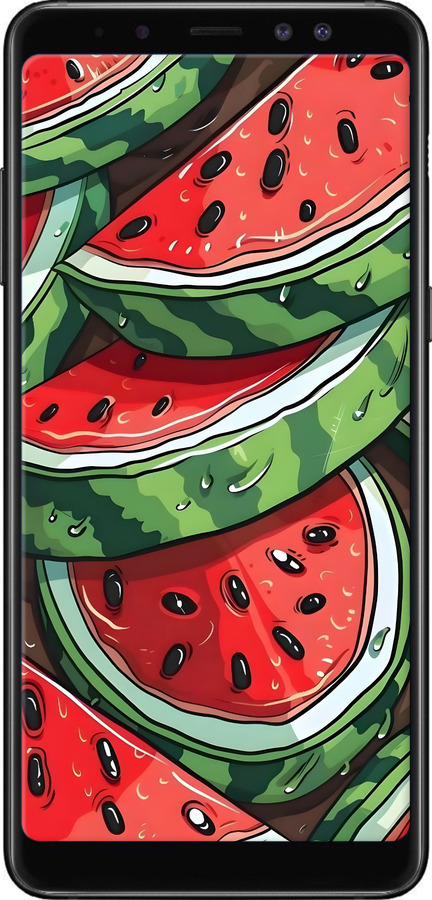 TPU чехол Кавун для Samsung Galaxy A8 Plus 2018 A730F - 6315b-1345 изображение 