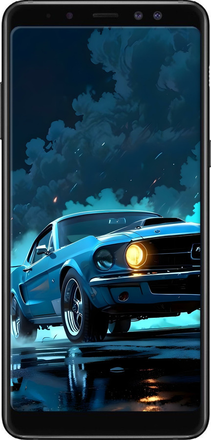 TPU чехол Форд мустанг для Samsung Galaxy A8 Plus 2018 A730F - 6374b-1345 изображение 