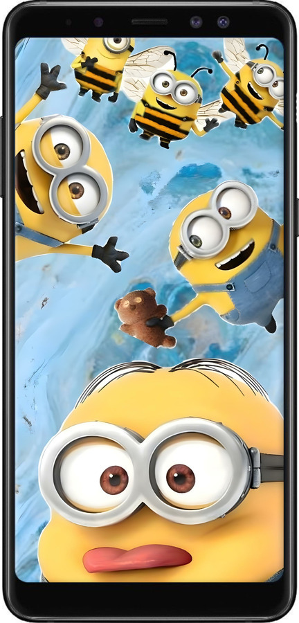 TPU чехол Миньоны для Samsung Galaxy A8 Plus 2018 A730F - 6386b-1345 изображение 