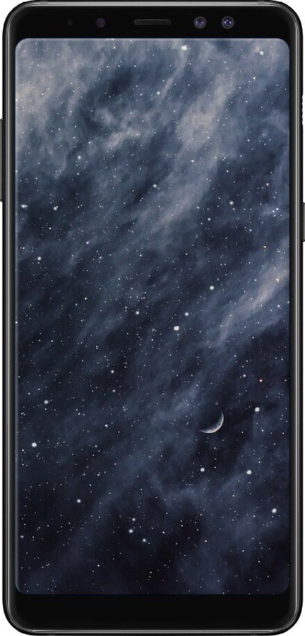 TPU чехол Голубые облака, Голубая луна для Samsung Galaxy A8 Plus 2018 A730F - 6398b-1345 изображение 