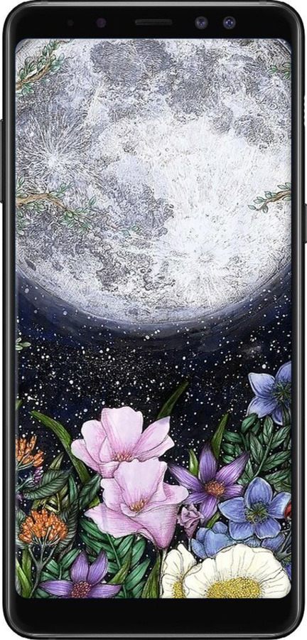 TPU чехол Полночь в саду II для Samsung Galaxy A8 Plus 2018 A730F - 6424b-1345 изображение 