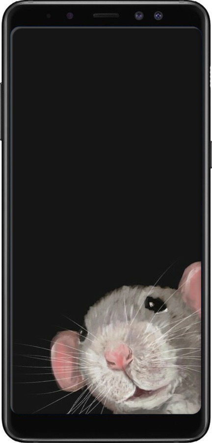 TPU чехол The Peeking Rat для Samsung Galaxy A8 Plus 2018 A730F - 6442b-1345 изображение 