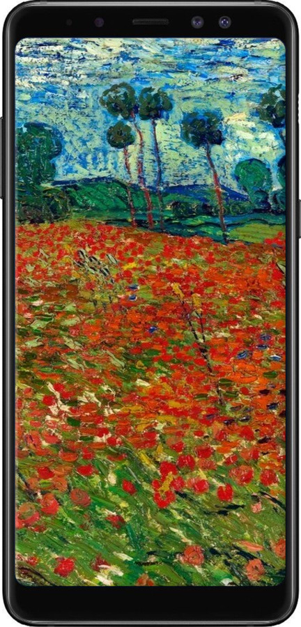 TPU чехол Вінсент Ван Гог-Макове поле для Samsung Galaxy A8 Plus 2018 A730F - 6466b-1345 изображение 