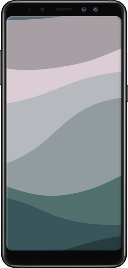 TPU чехол С фиолетовым и бирюзовым ретро-стилем и волнами для Samsung Galaxy A8 Plus 2018 A730F - 6533b-1345 изображение 