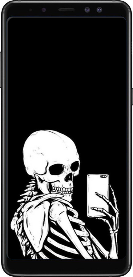 TPU чехол Скелет робить Selfie для Samsung Galaxy A8 Plus 2018 A730F - 6535b-1345 изображение 