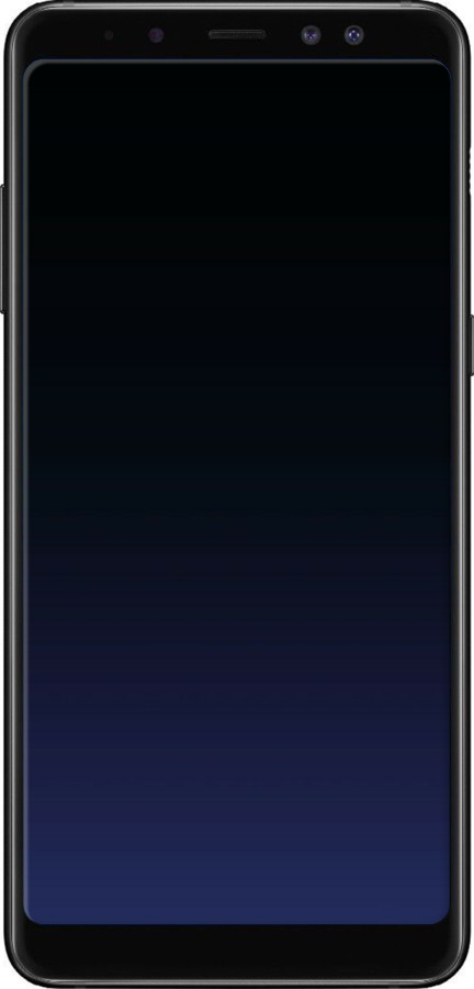 TPU чехол Градиент в тёмно - синем стиле для Samsung Galaxy A8 Plus 2018 A730F - 6542b-1345 изображение 