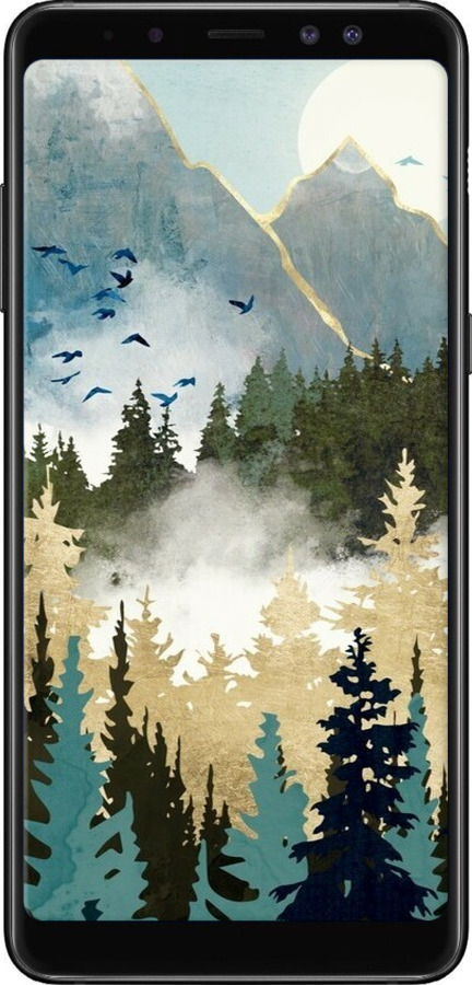 TPU чехол С изображением лесного пейзажа для Samsung Galaxy A8 Plus 2018 A730F - 6548b-1345 изображение 