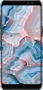 3D пластиковый матовый чехол Мрамор для Samsung Galaxy A8 Plus 2018 A730F - 6306m-1345 изображение 