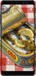 3D пластиковый матовый чехол Vintage Sardine Tin Phone для Samsung Galaxy A8 Plus 2018 A730F - 6772m-1345 изображение 