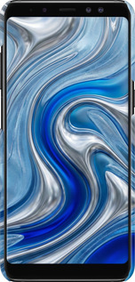 3D пластиковый матовый чехол Liquid Chrome для Samsung Galaxy A8 Plus 2018 A730F - 6781m-1345 изображение 