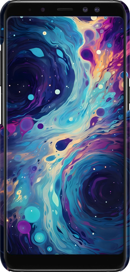 3D пластиковий матовий чехол Арт акварель для Samsung Galaxy A8 Plus 2018 A730F - 6329m-1345 изображение 