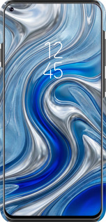3D пластиковий матовий чехол Liquid Chrome для Samsung Galaxy A8S - 6781m-1636 изображение 