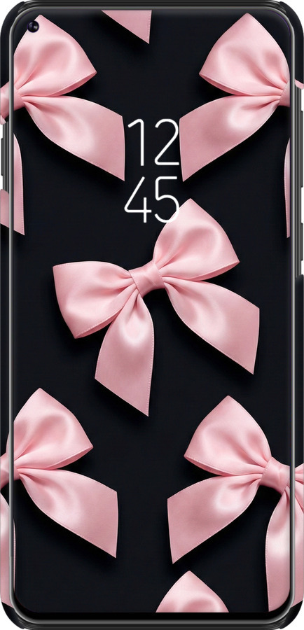 3D пластиковий матовий чехол Coquette Ribbons Dark Coquette для Samsung Galaxy A8S - 6767m-1636 изображение 