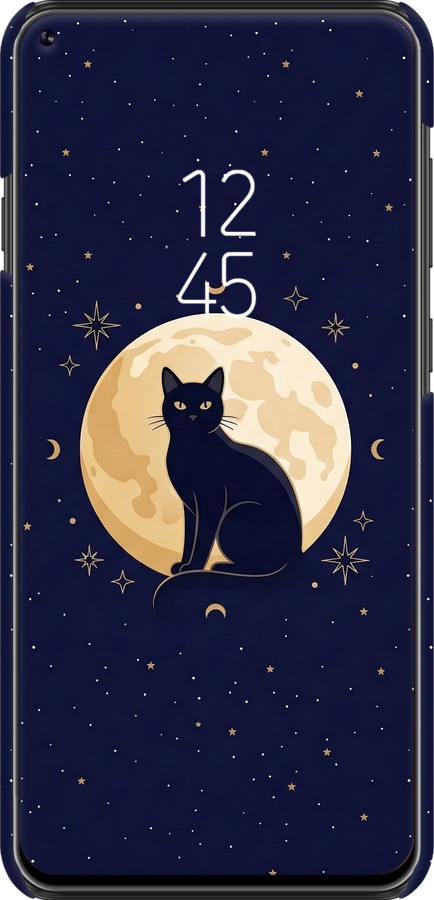 3D пластиковый матовый чехол Cute Cat Celestial/Witchy для Samsung Galaxy A8S - 6787m-1636 изображение 