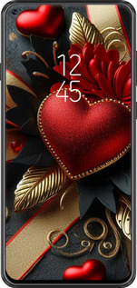 Силиконовый чехол Сердечки v2 для Samsung Galaxy A8S - 5832u-1636 изображение 