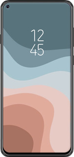 Силиконовый чехол С синими и розовыми волнами в стиле ретро для Samsung Galaxy A8S - 6532u-1636 изображение 